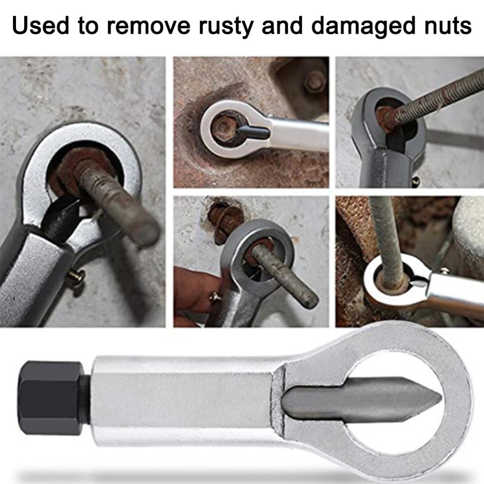 Nut Splitting Wrench Screw Cracking Spanner Set Damaged Nut Removing Tool