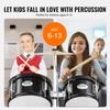 Kids Drum Set 5-Piece 16 in Beginner Children Drum Set with Throne Black