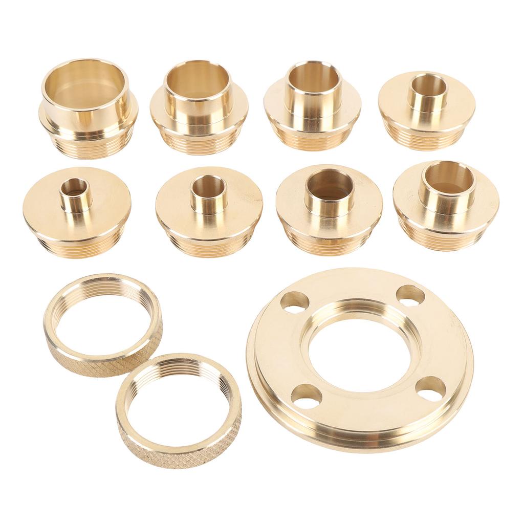 11 Piece Router Guide Kit Brass Efficient Long Lasting Router Template Guide for Woodworking