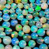 AAA Multi Fire Top Quality 4 MM Round Shape Natural Ethiopian Welo Fire Opal Cabochon Gemstone, Healing Stone, Loose Stone.