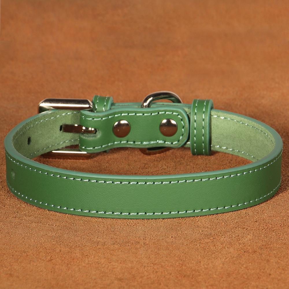 Кожаный ошейник для маленькой собаки, регулируемый ошейник для щенков, прочное ожерелье для кошек и собак маленьких и средних размеров, чихуахуа