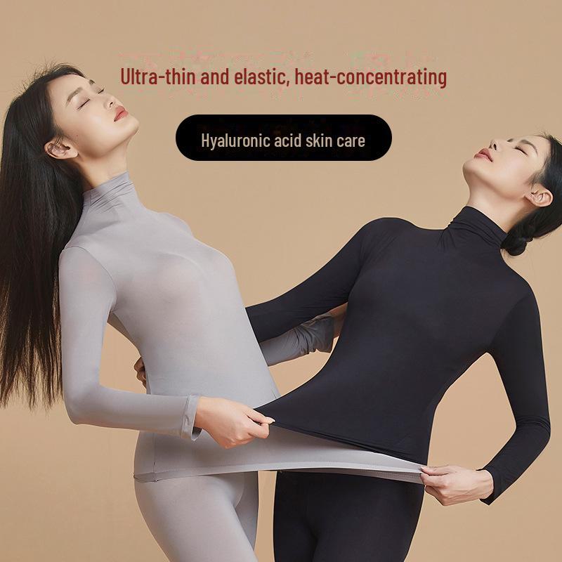 «Женский ультратонкий увлажняющий костюм с высоким воротником для осени/зимы»