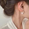Elegant White Glaze Heart Earrings for Women - 2023 Trendy Fashion Accessory