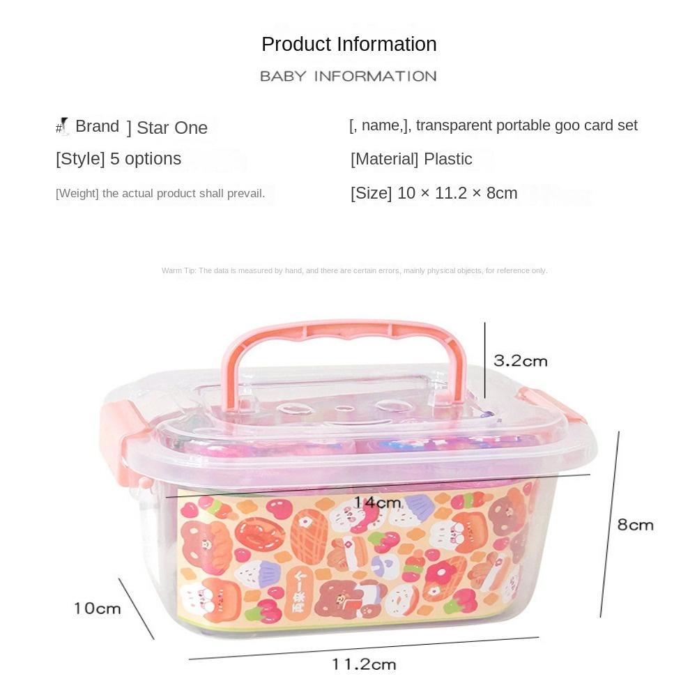 Акриловый набор для самостоятельного изготовления брелока, мультяшная наклейка, набор карточек Goo для школьников