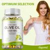 Extra Virgin Olive Oil Capsules, 1000mg, natural plant-based nutrition, immune support, suitable for adults.
