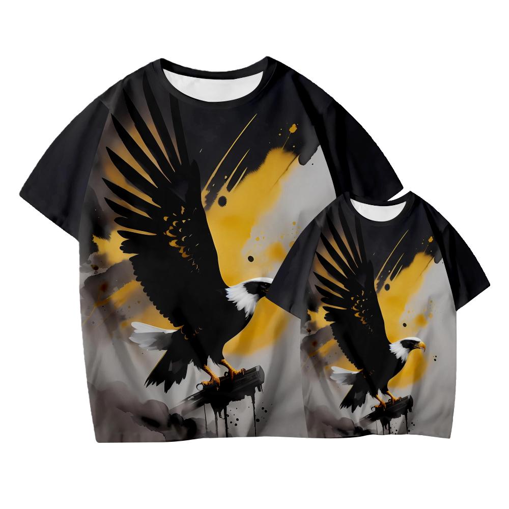 3D-печать Eagle Мужские рубашки с короткими рукавами Уличная одежда больших размеров