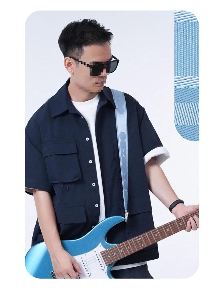 Ear Blessing S01 No-Punch Guitar Strap - Electric, Acoustic, Crossbody Shoulder Strap for Men