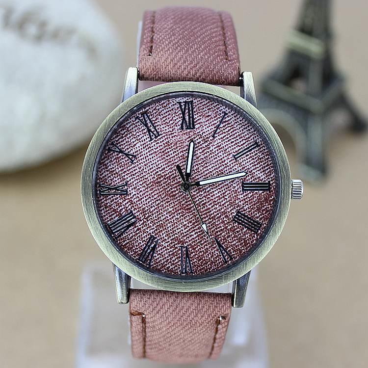 Good Denim Fashion Roman Watch Watches Quartz Canvas Dial Men and Women Belt Watch