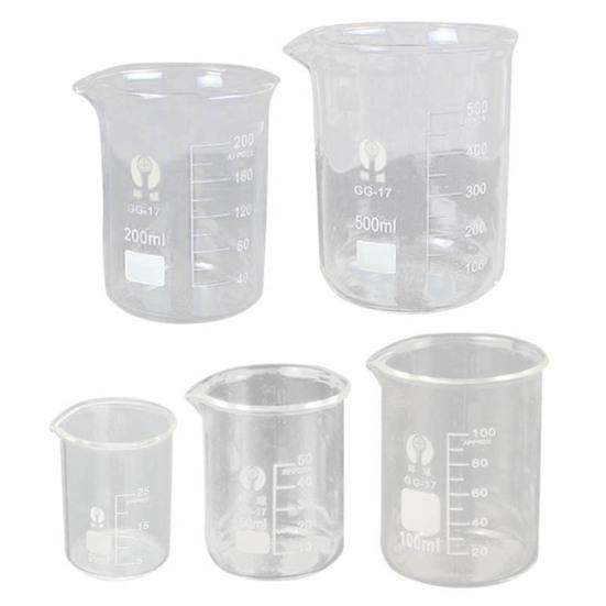 5шт лабораторное химическое оборудование для экспериментов с низким уровнем шума, прозрачные боросиликатные стеклянные стаканы
