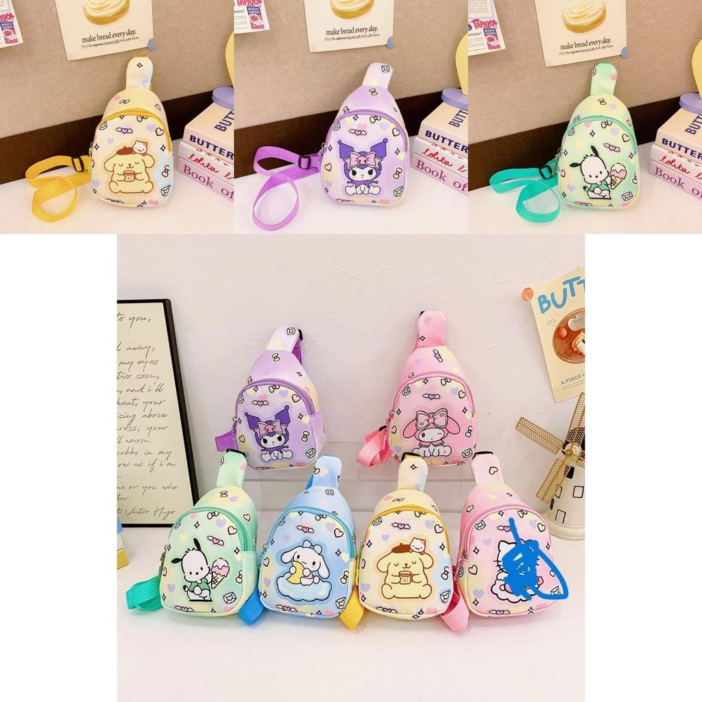 Очаровательная детская нагрудная сумка с мультяшным принтом, легкий нейлон для детей дошкольного возраста