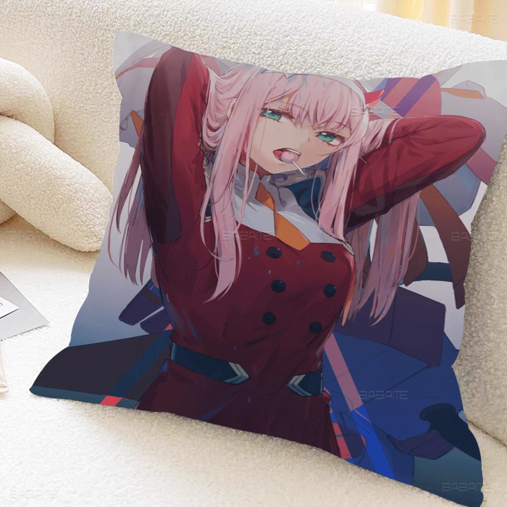 Чехол на подушку Zero Two D-darling Мультяшный Подарок Наволочка Спальня Дом Диван Кресло Сиденье Декор Чехол для подушки