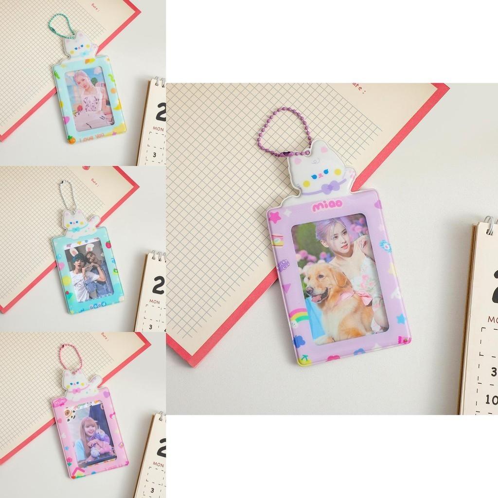 Кот Ключ Мультяшная Цепочка Держатель для Фото Карточки для Проездного Защитный Студенческий Чехол