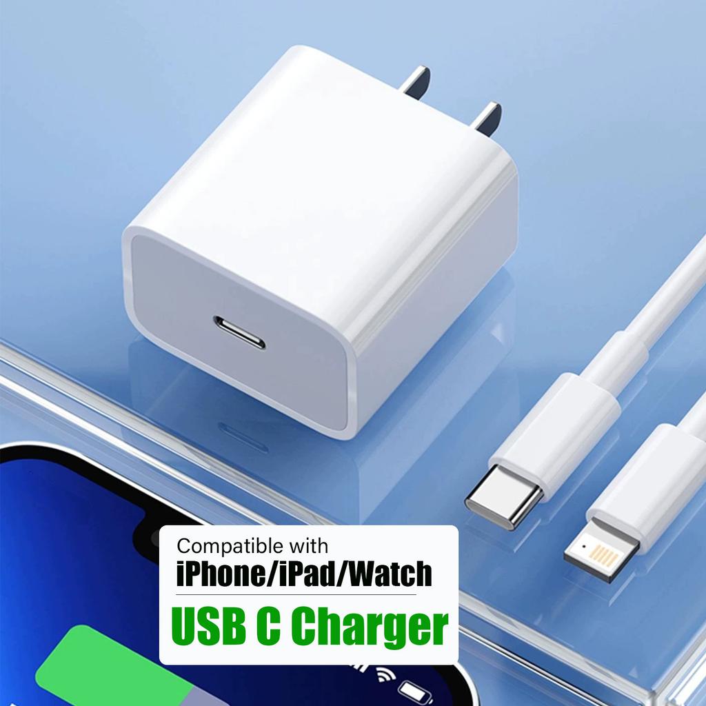 20 Вт зарядное устройство Type-C для iPhone 16 15 pro plus max usb C зарядное устройство для apple watch адаптер PD20W для ipad зарядное устройство быстрая зарядка us plug
