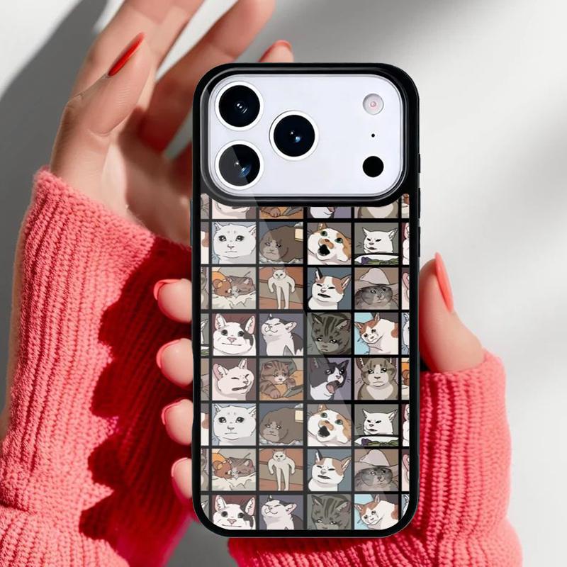 Мемы с плачущим котом и чехол для телефона с собакой для iPhone 17 16 15 14 13 Pro Max Задняя крышка для 12 11 Pro Coque