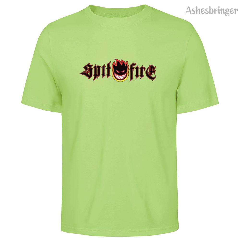 Мужская хлопковая футболка Spitfire Man с круглым вырезом, повседневная, уличный стиль, модная, дышащая, для мужчин и женщин