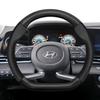 Для Hyundai Накладка на руль из перфорированной кожи с текстурой под карбон I30 Tucson Ix35 I20 Solaris Creta I10 Ioniq Getz Accent