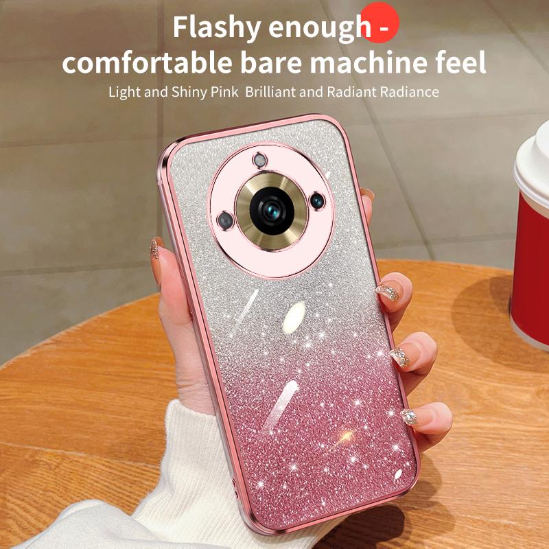 Модный блестящий чехол с градиентным покрытием для OPPO Realme 11 Pro 9 8 V25 V23 V13 C55 C53 C35 C33 C21Y Reno 10 5, силиконовая задняя крышка