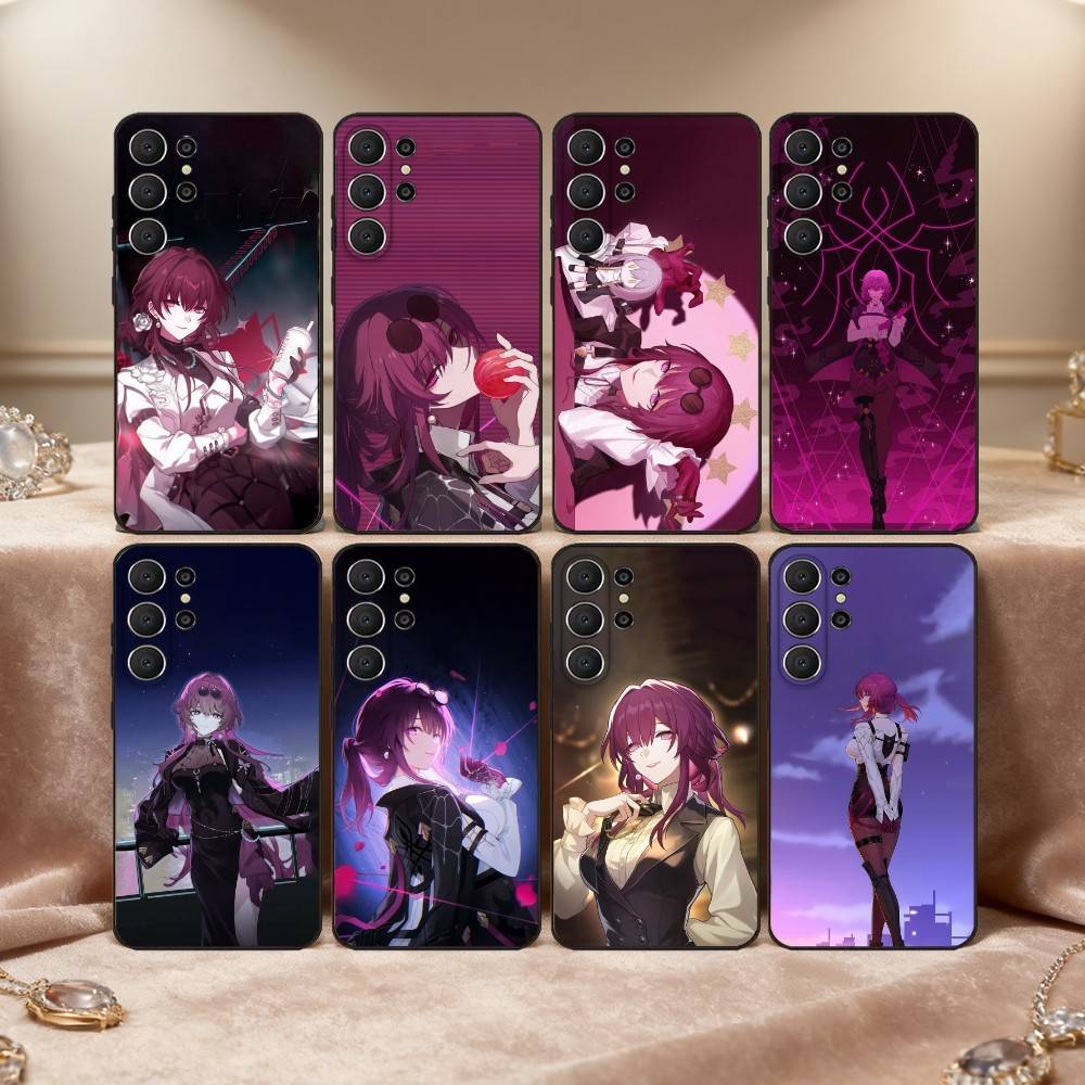 Чехол для телефона Honkai Star Rail Игра Кафка Для Samsung S26, S25, 24, 23, 22, 30, 21, 10, 9, Ultra, Plus, Lite, Черный Мягкий Чехол