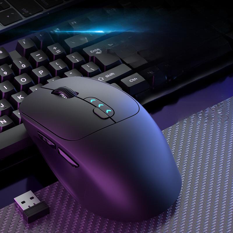 Бесшумная беспроводная мышь Bluetooth с двойным режимом и возможностью подзарядки для настольного компьютера и ноутбука