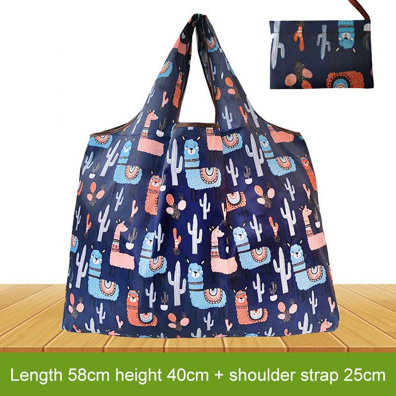 Large Capacity Portable Bags Supermarket Environmental Protection Shopping Bag Folding Waterproof Handheld Shoulder Storage Bag Load Capacity 20KG