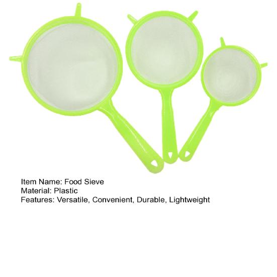 3 шт. пищевое сито с подвесным отверстием, сетчатый фильтр-совок, легкий прочный фильтр-сито для домашней кухни