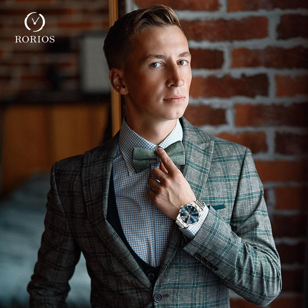 RORIOS Quartz Watch Date Display Luminous Lightweight Multifunctional Waterproof Work Commuting Stylish Popular Simple Business Stylish Day Christmas