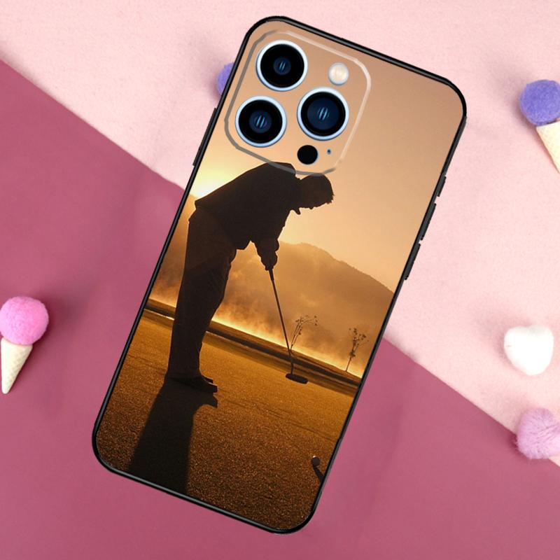 ЧЕХОЛ ДЛЯ ТЕЛЕФОНА GOLF GOLFER GOLFING SUNSET Для iPhone 16 17 Pro Max 17 Air 16E 13 12 Mini 14 15 Plus 11 Pro Max Задняя крышка