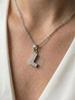 Серебряное ожерелье с буквой L и подвеской из кубического циркония на регулируемой цепочке для повседневного ношения и особых случаев. Ювелирный подарок