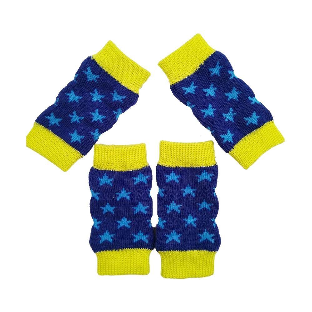 4pcs/set Warm Dog Leg Sleeves Elastic Dog Leg Socks Pet Accessories Pet Knee Pads  for Four Seasons
