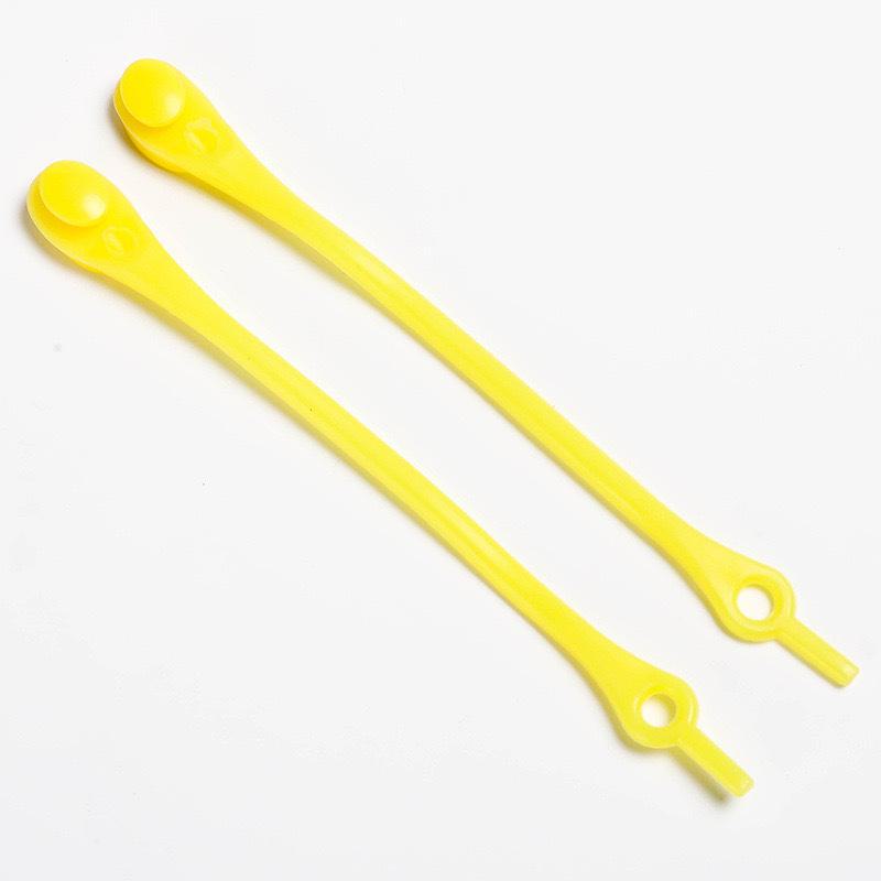 Elastic Lazy Shoelace Buckle White Shoes for Adults & Kids - No Tying Needed, Silicone, Unisex.