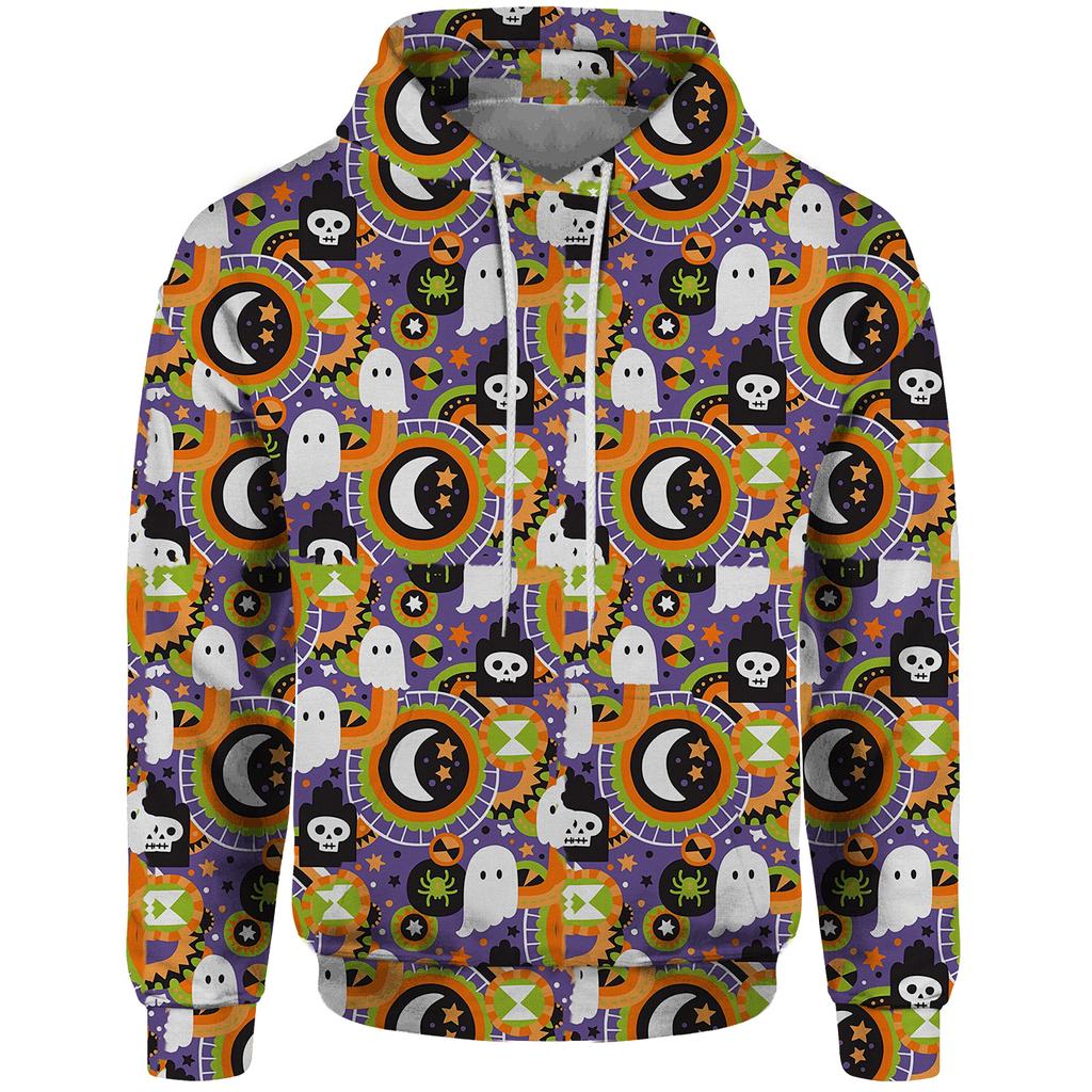 Толстовка Fear Christmas Pumpkin Новинка в категории Толстовки и свитшоты для мужчин без капюшонов Хэллоуин 2024 Призрачные конфеты Y2k Одежда для мужчин