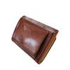 Кошелек тройного сложения из уздечной кожи Thomas Ware, Сделано в Японии, Коричневый