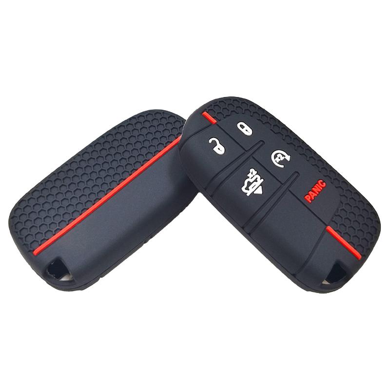 1 шт. Для Renegade Compass Grand Cherokee Chrysler 300C Wrangler Dodge Аксессуар Силиконовый Чехол-Крышка для Ключа Автомобиля с Пультом ДУ