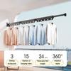 Balcony Wall Mounted Retractable Foldable Clothes Drying Rack Clothes Hanger Space Saving Rack Folding Drying Rack