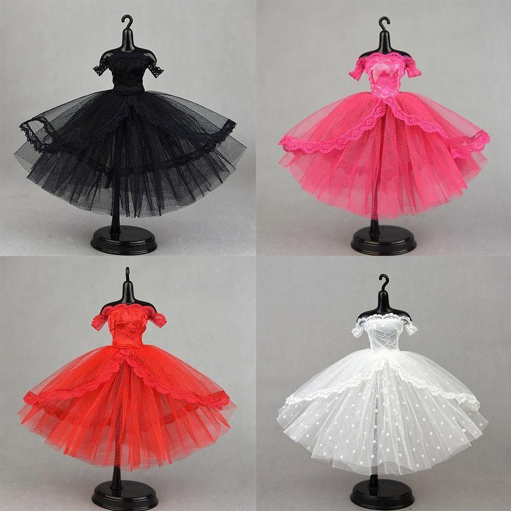 Tutu Dotted Lace Dolls Clothes Dress Up Doll Princess Dress Girl Gift Doll Dress  BJD Blythe