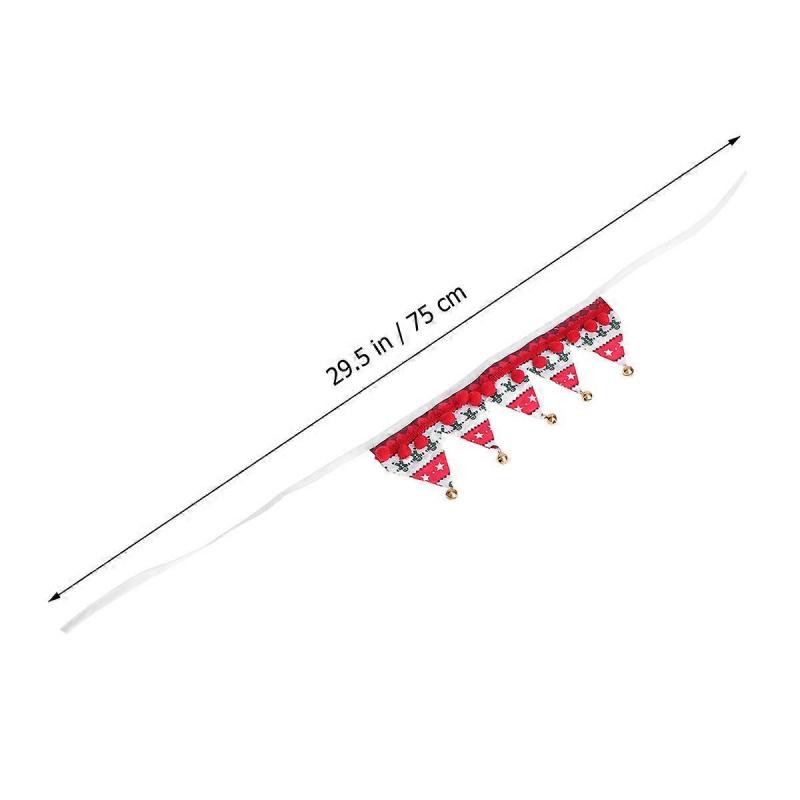 Pet Triangle Neck Scarf Christmas Bell Scarf for Pets 2Pcs Set