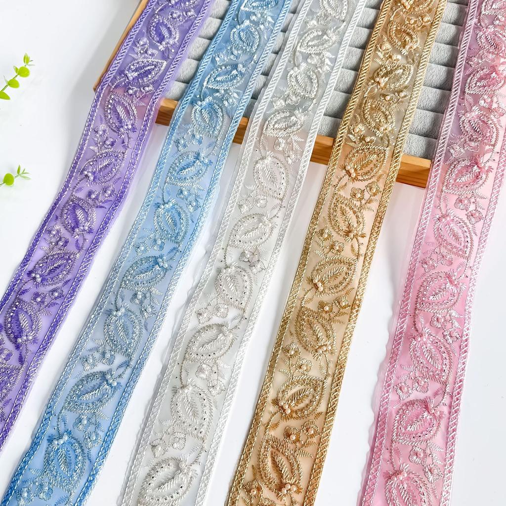 6 см Экзотический стиль Вышивка бисером Штрих-код Одежда Этническая одежда Манжеты Воротник Декоративное кружево Аксессуары