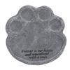 Pet Paw Memorial Stone Weatherproof Resin Pet Memorial Garden Stone for Garden Outdoor Yard