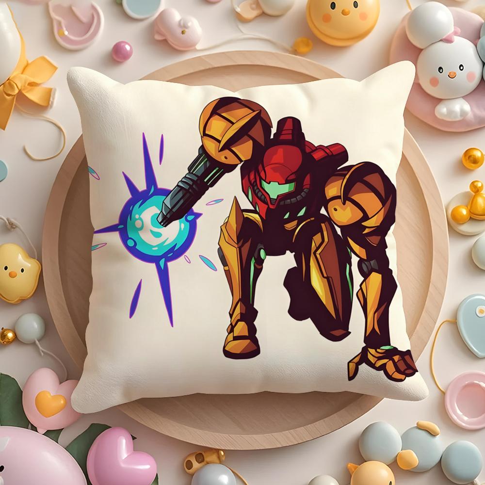 Чехол на подушку Аниме M-Metroid для дома и автомобиля, многоцелевой, двусторонний, мягкий и прочный для повседневного использования