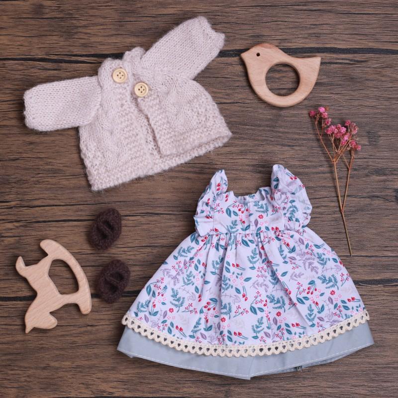 Handmade Waldorf Doll Outfit Set 7-14 Years Kids Cotton Fabric Clothing Accessories Unisex Fashion Dress-Up Clothes