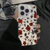Retro Fashion Red Rose Matte Laser Phone Case For  13 12 11 Lite 14 13T 13 12T 12 Poco X6 X5 X3 F5 M6 Pro Shockproof Cover