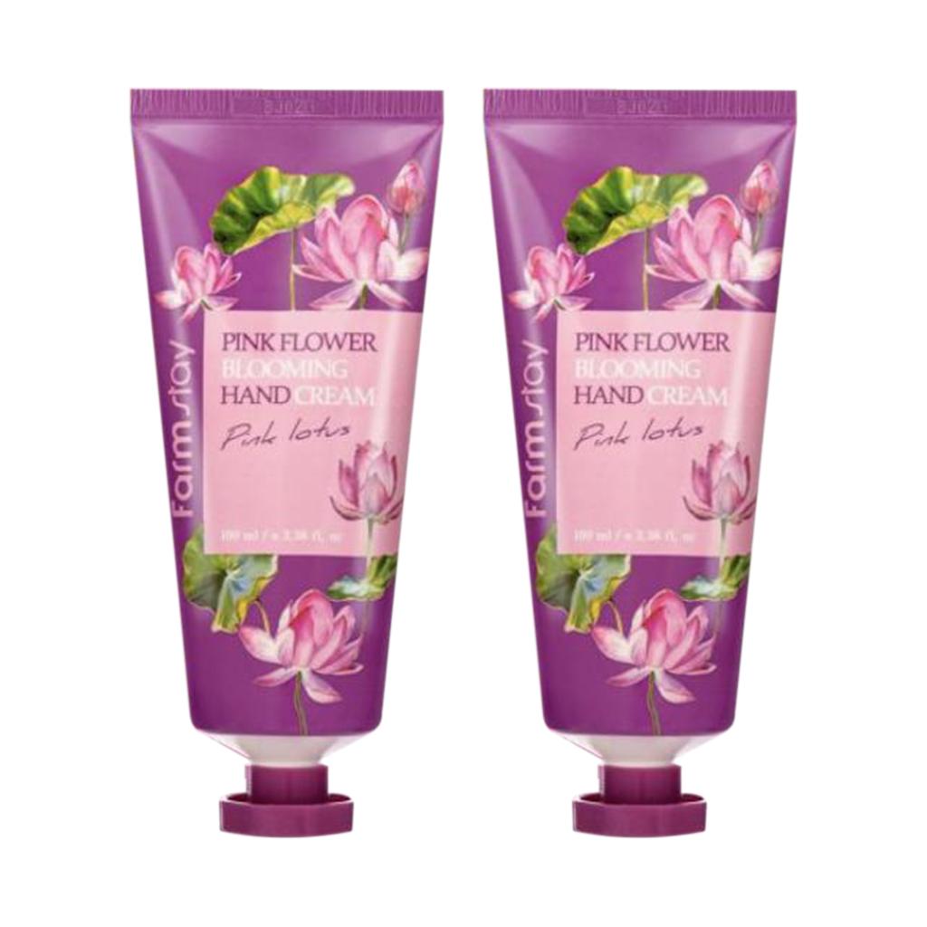 FARM STAY Крем для рук Pink Flower Blooming Розовый лотос 100мл (3 варианта)