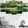 5 шт., настенная живопись на холсте, пейзажный постер, гольф, зеленый газон, современное украшение для дома, модульные картины для гостиной