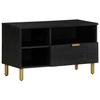 VidaXL TV Stand Black 80x33x46 Cm Engineered Wood, TV Stand, TV Unit, Multimedia Unit, TV Bench, Hi-fi Unit, 4017665