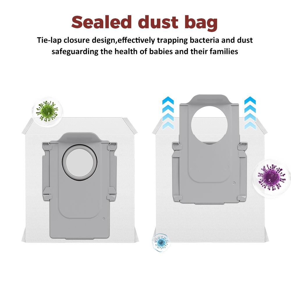 Filter Main Brush Mop Cloth Dust Bag For Roborock G20S Ultra/Saros 10R /Qrevo CurvX /Qrevo EdgeT/S9 MaxV Slim Robot Vacuum Cleaner Part