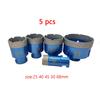 M14 Thread Vacuum Brazed Dry Diamond Drill Bit Set Ceramic Tile Hole Saw Granite Marble Porcelain Brick Stone Drilling 5Pcs