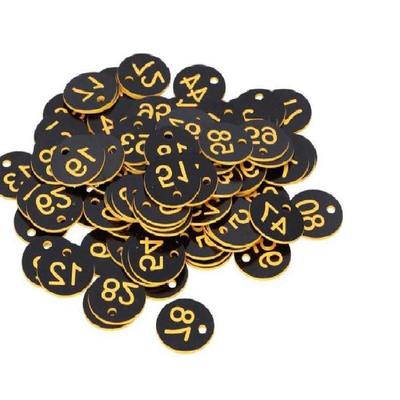 100 шт. Бирки для ульев ABS круглые пронумерованные этикетки с отверстием для скота принадлежности для пчеловодства Красная метка для спаривания ульев