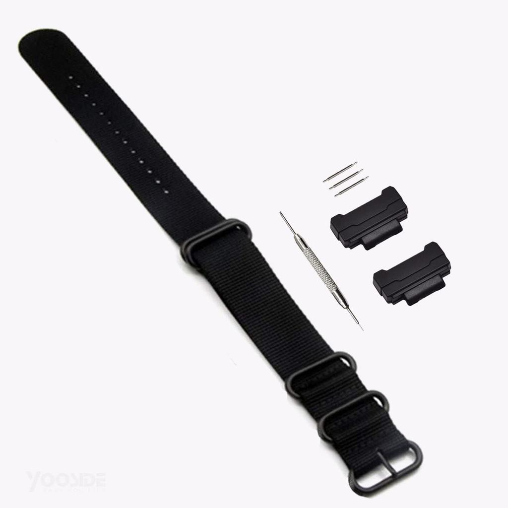 Нейлоновый ремешок для часов, сменный ремешок для часов 5035 DW5600 [YOOSIDE] G-Shock GW-5000 GW-M5610 и т. д.. (черный (Черная пряжка))