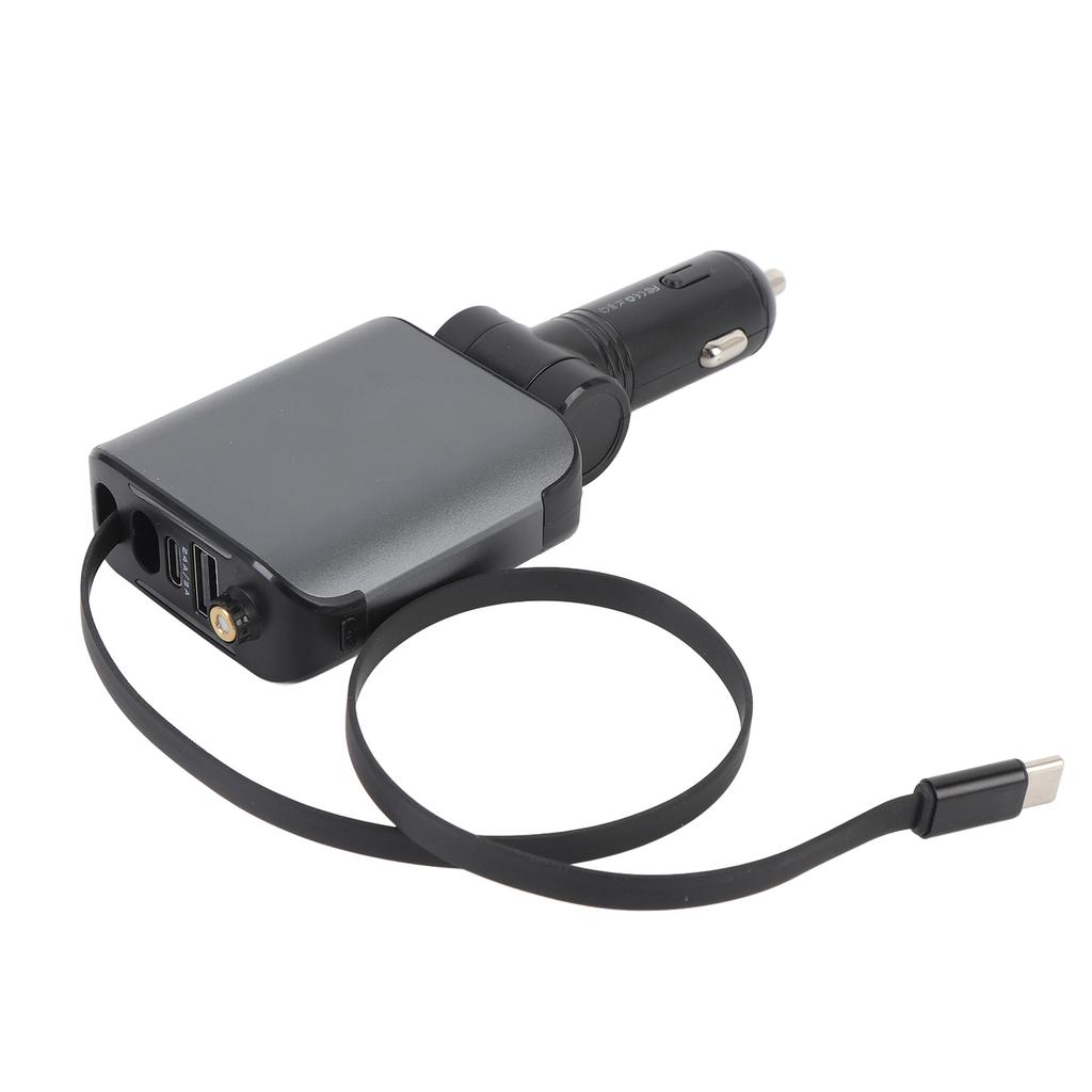 Retractable Car Charger 120W USB C Car Charger Adapter Car Phone Charger with 31.5in Cord Starlight