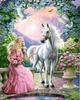 5D Full Square Diamond Art Painting Water Castle Beautiful Girl Handicraft Diamond Embroidery Unicorn Animal Diamond Mosaic Needlework Home Decor